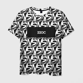 Мужская футболка 3D с принтом VERSUS BATTLE-XXOC в Кировске, 100% полиэфир | прямой крой, круглый вырез горловины, длина до линии бедер | rap | versus battle | xxoc | битва | молодежный стиль | рэп | рэп батл | рэп битва | рэперы