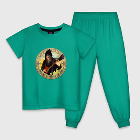 Детская пижама хлопок с принтом Нейромонах Феофан 1 в Кировске, 100% хлопок |  брюки и футболка прямого кроя, без карманов, на брюках мягкая резинка на поясе и по низу штанин
 | 