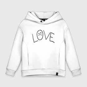 Детское худи Oversize хлопок с принтом Lil Love Tattoo в Кировске, френч-терри — 70% хлопок, 30% полиэстер. Мягкий теплый начес внутри —100% хлопок | боковые карманы, эластичные манжеты и нижняя кромка, капюшон на магнитной кнопке | Тематика изображения на принте: lil peep | rap | густав ор | лил пип | рэп