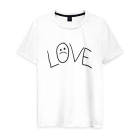 Мужская футболка хлопок с принтом Lil Love Tattoo в Кировске, 100% хлопок | прямой крой, круглый вырез горловины, длина до линии бедер, слегка спущенное плечо. | lil peep | rap | густав ор | лил пип | рэп