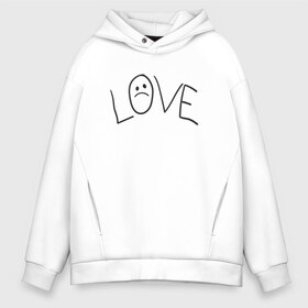 Мужское худи Oversize хлопок с принтом Lil Love Tattoo в Кировске, френч-терри — 70% хлопок, 30% полиэстер. Мягкий теплый начес внутри —100% хлопок | боковые карманы, эластичные манжеты и нижняя кромка, капюшон на магнитной кнопке | Тематика изображения на принте: lil peep | rap | густав ор | лил пип | рэп