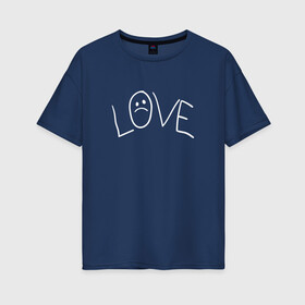 Женская футболка хлопок Oversize с принтом Lil Love Tattoo в Кировске, 100% хлопок | свободный крой, круглый ворот, спущенный рукав, длина до линии бедер
 | lil peep | rap | густав ор | лил пип | рэп