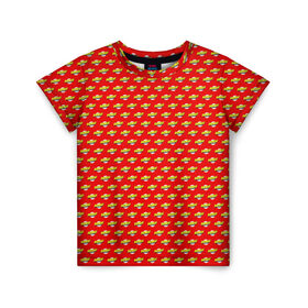 Детская футболка 3D с принтом Bazinga! в Кировске, 100% гипоаллергенный полиэфир | прямой крой, круглый вырез горловины, длина до линии бедер, чуть спущенное плечо, ткань немного тянется | Тематика изображения на принте: 