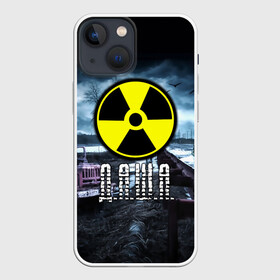 Чехол для iPhone 13 mini с принтом S.T.A.L.K.E.R.   Д.А.Ш.А. в Кировске,  |  | stalker | буквы | волки | грузовик | дарья | даша | дашенька | дашка | знак | игра | имя | ммо | мрак | надпись | опасность | припять | птицы | радиация | рпг | сталкер | чернобыль | шутер