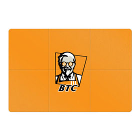 Магнитный плакат 3Х2 с принтом BITCOIN в стиле KFC в Кировске, Полимерный материал с магнитным слоем | 6 деталей размером 9*9 см | Тематика изображения на принте: bitcoin | btc | crypto | kfc | биткоин | валюта | деньги | криптовалюта | цифровое золото