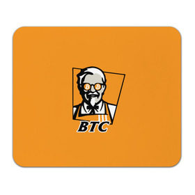 Коврик прямоугольный с принтом BITCOIN в стиле KFC в Кировске, натуральный каучук | размер 230 х 185 мм; запечатка лицевой стороны | bitcoin | btc | crypto | kfc | биткоин | валюта | деньги | криптовалюта | цифровое золото