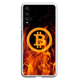 Чехол для Honor 20 с принтом BITCOIN FIRE в Кировске, Силикон | Область печати: задняя сторона чехла, без боковых панелей | bitcoin | btc | coin | crypto | ethereum | money | orange | биткоин | валюта | деньги | известные | криптовалюта | логотип | монета | надписи.cash | оранжевый | цвет | цифровое золото | эфир