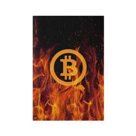 Обложка для паспорта матовая кожа с принтом BITCOIN FIRE в Кировске, натуральная матовая кожа | размер 19,3 х 13,7 см; прозрачные пластиковые крепления | bitcoin | btc | coin | crypto | ethereum | money | orange | биткоин | валюта | деньги | известные | криптовалюта | логотип | монета | надписи.cash | оранжевый | цвет | цифровое золото | эфир