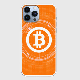 Чехол для iPhone 13 Pro Max с принтом БИТКОИН | BITCOIN в Кировске,  |  | Тематика изображения на принте: bitcoin | btc | coin | crypto | ethereum | money | orange | биткоин | валюта | деньги | известные | криптовалюта | логотип | монета | надписи.cash | оранжевый | цвет | цифровое золото | эфир