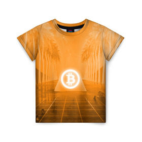 Детская футболка 3D с принтом BITCOIN в Кировске, 100% гипоаллергенный полиэфир | прямой крой, круглый вырез горловины, длина до линии бедер, чуть спущенное плечо, ткань немного тянется | bitcoin | btc | coin | crypto | ethereum | money | orange | биткоин | валюта | деньги | известные | криптовалюта | логотип | монета | надписи.cash | оранжевый | цвет | цифровое золото | эфир