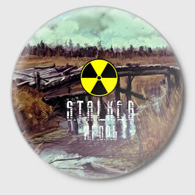 Значок с принтом S.T.A.L.K.E.R ИГОРЬ в Кировске,  металл | круглая форма, металлическая застежка в виде булавки | 