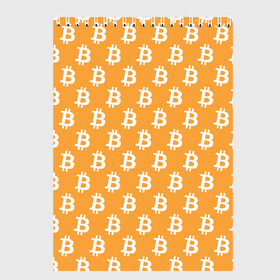 Скетчбук с принтом Bitcoin в Кировске, 100% бумага
 | 48 листов, плотность листов — 100 г/м2, плотность картонной обложки — 250 г/м2. Листы скреплены сверху удобной пружинной спиралью | bitcoin | биткоин | деньги