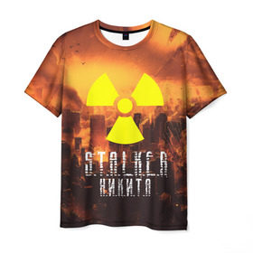 Мужская футболка 3D с принтом S.T.A.L.K.E.R Никита в Кировске, 100% полиэфир | прямой крой, круглый вырез горловины, длина до линии бедер | s.t.a.l.k.e.r. | stalker | никита | припять | сталкер | чернобыль