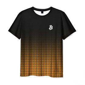Мужская футболка 3D с принтом BITCOIN в Кировске, 100% полиэфир | прямой крой, круглый вырез горловины, длина до линии бедер | bitcoin | btc | coin | crypto | money | биткоин | валюта | деньги | криптовалюта | цифровое золото