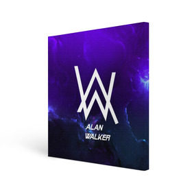 Холст квадратный с принтом Alan Walker SPACE COLLECTION в Кировске, 100% ПВХ |  | alan walker | club | music | абстракция | клубная музыка | космос | краски | музыка