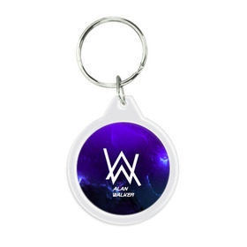 Брелок круглый с принтом Alan Walker SPACE COLLECTION в Кировске, пластик и полированная сталь | круглая форма, металлическое крепление в виде кольца | Тематика изображения на принте: alan walker | club | music | абстракция | клубная музыка | космос | краски | музыка