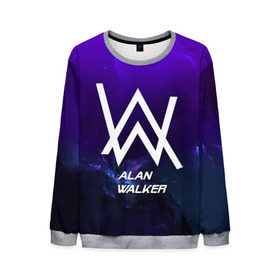 Мужской свитшот 3D с принтом Alan Walker SPACE COLLECTION в Кировске, 100% полиэстер с мягким внутренним слоем | круглый вырез горловины, мягкая резинка на манжетах и поясе, свободная посадка по фигуре | alan walker | club | music | абстракция | клубная музыка | космос | краски | музыка