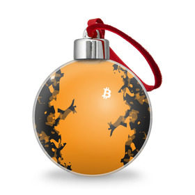 Ёлочный шар с принтом BITCOIN в Кировске, Пластик | Диаметр: 77 мм | bitcoin | btc | crypto | биткоин | валюта | деньги | криптовалюта | цифровое золото