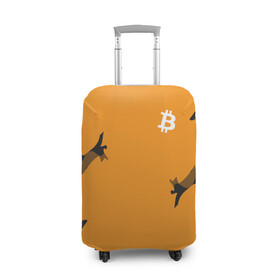 Чехол для чемодана 3D с принтом БИТКОИН | BITCOIN в Кировске, 86% полиэфир, 14% спандекс | двустороннее нанесение принта, прорези для ручек и колес | bitcoin | btc | crypto | биткоин | валюта | деньги | криптовалюта | цифровое золото