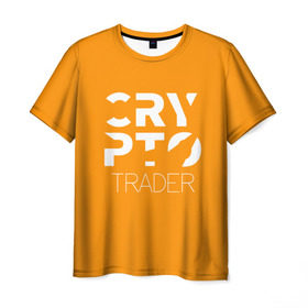 Мужская футболка 3D с принтом CRYPTO TRADER в Кировске, 100% полиэфир | прямой крой, круглый вырез горловины, длина до линии бедер | bitcoin | btc | crypto | miner | mining | биткоин | валюта | деньги | криптовалюта | майнинг | цифровое золото