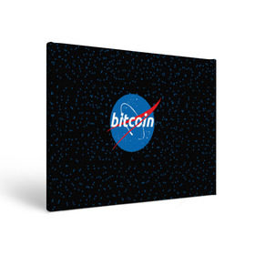 Холст прямоугольный с принтом BITCOIN в стиле NASA в Кировске, 100% ПВХ |  | Тематика изображения на принте: bitcoin | btc | crypto | биткоин | валюта | деньги | криптовалюта | майнер | майнинг | цифровое золото