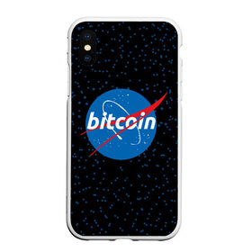 Чехол для iPhone XS Max матовый с принтом BITCOIN в стиле NASA в Кировске, Силикон | Область печати: задняя сторона чехла, без боковых панелей | bitcoin | btc | crypto | биткоин | валюта | деньги | криптовалюта | майнер | майнинг | цифровое золото