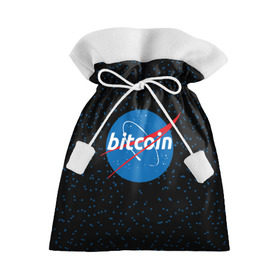 Подарочный 3D мешок с принтом BITCOIN в стиле NASA в Кировске, 100% полиэстер | Размер: 29*39 см | Тематика изображения на принте: bitcoin | btc | crypto | биткоин | валюта | деньги | криптовалюта | майнер | майнинг | цифровое золото