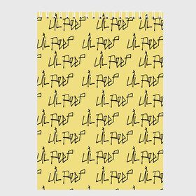 Скетчбук с принтом LiL PEEP Pattern в Кировске, 100% бумага
 | 48 листов, плотность листов — 100 г/м2, плотность картонной обложки — 250 г/м2. Листы скреплены сверху удобной пружинной спиралью | band | cry baby | emo | lil peep | music | musician | rap | swag | логотип | музыка | музыкант | нытик. | рэп | сваг | эмо