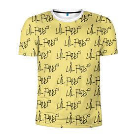 Мужская футболка 3D спортивная с принтом LiL PEEP Pattern в Кировске, 100% полиэстер с улучшенными характеристиками | приталенный силуэт, круглая горловина, широкие плечи, сужается к линии бедра | band | cry baby | emo | lil peep | music | musician | rap | swag | логотип | музыка | музыкант | нытик. | рэп | сваг | эмо