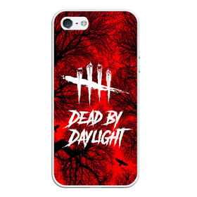 Чехол для iPhone 5/5S матовый с принтом Dead by Daylight в Кировске, Силикон | Область печати: задняя сторона чехла, без боковых панелей | maniacs | выживалка | жертвы | мертвые днем | ужас | хоррор