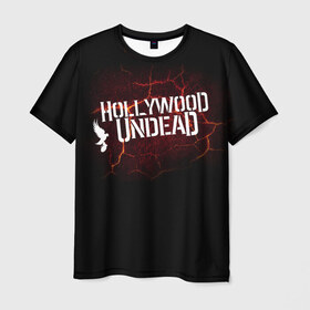 Мужская футболка 3D с принтом Hollywood Undead в Кировске, 100% полиэфир | прямой крой, круглый вырез горловины, длина до линии бедер | j dog | голивудская нежить | голливудская нежить | джейдог | маски | нежить | рэпкор