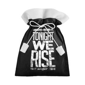 Подарочный 3D мешок с принтом We Rise в Кировске, 100% полиэстер | Размер: 29*39 см | awake | monster | skillet | джон купер | кори купер | рок