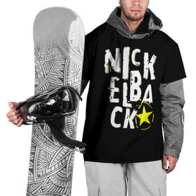 Накидка на куртку 3D с принтом Nickelback в Кировске, 100% полиэстер |  | nickelback | никелбек | никл бек