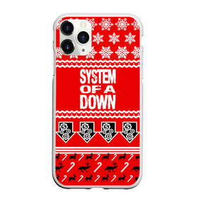 Чехол для iPhone 11 Pro матовый с принтом Праздничный System of a Down в Кировске, Силикон |  | soad | soil | system of a down | группа | дав | дарон малакян | джон долмаян | знак | красный | надпись | новогодний | новый год | оф | праздник | рождество | рок | серж танкян | систем | снежинки | соад | сод | соэд