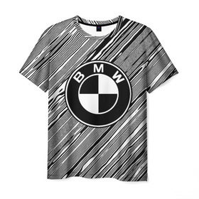 Мужская футболка 3D с принтом BMW SPORT LINE в Кировске, 100% полиэфир | прямой крой, круглый вырез горловины, длина до линии бедер | auto | automobile | bmw | car | machine | motor | motor car | sport car | автомашина | легковой автомобиль | спортивный автомобиль | тачка