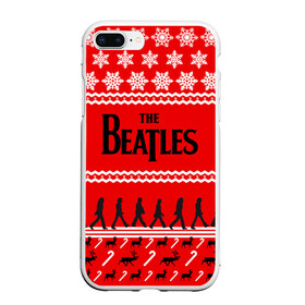 Чехол для iPhone 7Plus/8 Plus матовый с принтом Праздничный The Beatles в Кировске, Силикон | Область печати: задняя сторона чехла, без боковых панелей | beatles | the beatles | бител | битлз | битлс | битлы | группа | джон леннон | джордж харрисон | жуки | знак | красный | ливерпульская четвёрка | мерсибит | надпись | новогодний | новый год | пол маккартни | поп