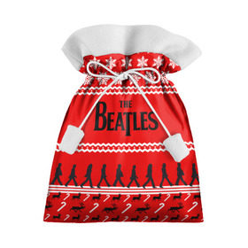 Подарочный 3D мешок с принтом Праздничный The Beatles в Кировске, 100% полиэстер | Размер: 29*39 см | beatles | the beatles | бител | битлз | битлс | битлы | группа | джон леннон | джордж харрисон | жуки | знак | красный | ливерпульская четвёрка | мерсибит | надпись | новогодний | новый год | пол маккартни | поп