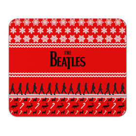 Коврик прямоугольный с принтом Праздничный The Beatles в Кировске, натуральный каучук | размер 230 х 185 мм; запечатка лицевой стороны | beatles | the beatles | бител | битлз | битлс | битлы | группа | джон леннон | джордж харрисон | жуки | знак | красный | ливерпульская четвёрка | мерсибит | надпись | новогодний | новый год | пол маккартни | поп