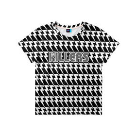 Детская футболка 3D с принтом The Killers в Кировске, 100% гипоаллергенный полиэфир | прямой крой, круглый вырез горловины, длина до линии бедер, чуть спущенное плечо, ткань немного тянется | Тематика изображения на принте: 