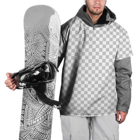 Накидка на куртку 3D с принтом Прозрачность в Кировске, 100% полиэстер |  | opacity | photoshop | transparent | белый | дизайнер | квадратики | клетки | паттрен | прозрачный | серый | фотошоп