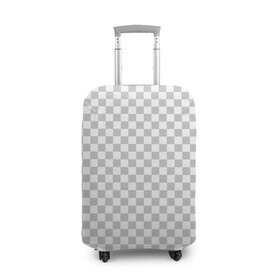Чехол для чемодана 3D с принтом Прозрачность в Кировске, 86% полиэфир, 14% спандекс | двустороннее нанесение принта, прорези для ручек и колес | opacity | photoshop | transparent | белый | дизайнер | квадратики | клетки | паттрен | прозрачный | серый | фотошоп