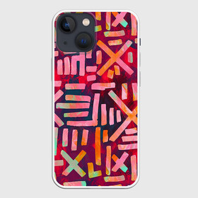 Чехол для iPhone 13 mini с принтом Geometry в Кировске,  |  | abstract | art | boho | ethnic | geometry | lines | абстракция | арт | геометрия | краска | линии | этника