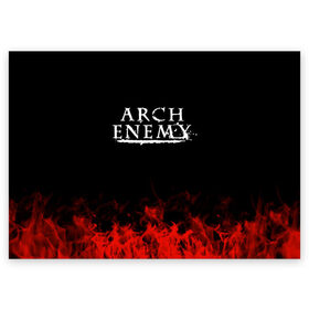 Поздравительная открытка с принтом Arch Enemy в Кировске, 100% бумага | плотность бумаги 280 г/м2, матовая, на обратной стороне линовка и место для марки
 | arch enemy | band | metal | music | rock | атрибутика | группа | метал | музыка | рок