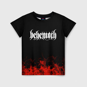 Детская футболка 3D с принтом Behemoth в Кировске, 100% гипоаллергенный полиэфир | прямой крой, круглый вырез горловины, длина до линии бедер, чуть спущенное плечо, ткань немного тянется | Тематика изображения на принте: band | behemoth | metal | music | rock | атрибутика | группа | метал | музыка | рок