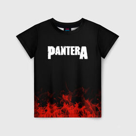 Детская футболка 3D с принтом Pantera в Кировске, 100% гипоаллергенный полиэфир | прямой крой, круглый вырез горловины, длина до линии бедер, чуть спущенное плечо, ткань немного тянется | band | metal | music | pantera | rock | атрибутика | группа | метал | музыка | рок