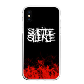 Чехол для iPhone XS Max матовый с принтом Suicide Silence в Кировске, Силикон | Область печати: задняя сторона чехла, без боковых панелей | Тематика изображения на принте: band | metal | music | rock | suicide silence | атрибутика | группа | метал | музыка | рок