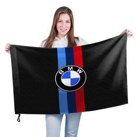 Флаг 3D с принтом BMW Motorsport Carbon в Кировске, 100% полиэстер | плотность ткани — 95 г/м2, размер — 67 х 109 см. Принт наносится с одной стороны | bmw | bmw motorsport | bmw performance | carbon | m | motorsport | performance | sport | бмв | карбон | моторспорт | спорт
