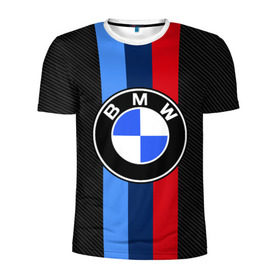 Мужская футболка 3D спортивная с принтом BMW Motorsport Carbon в Кировске, 100% полиэстер с улучшенными характеристиками | приталенный силуэт, круглая горловина, широкие плечи, сужается к линии бедра | bmw | bmw motorsport | bmw performance | carbon | m | motorsport | performance | sport | бмв | карбон | моторспорт | спорт