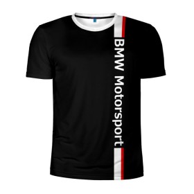 Мужская футболка 3D спортивная с принтом BMW Motorsport в Кировске, 100% полиэстер с улучшенными характеристиками | приталенный силуэт, круглая горловина, широкие плечи, сужается к линии бедра | bmw | бмв | марка | машины