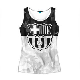 Женская майка 3D с принтом FC Barca Black Collection в Кировске, 100% полиэстер | круглая горловина, прямой силуэт, длина до линии бедра | fc barcelona | fcb | барселона | спорт | спортивные | футбол | футбольный клуб